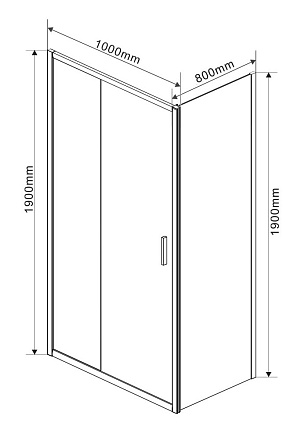 Душевой уголок Vincea Garda VSR-1G 100x80 хром, прозрачный