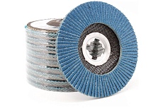 Набор шлифовальных лепестковых кругов КЛТ P80 плоские, 125 мм, X-lock/22.2 мм Альфадиск 5443