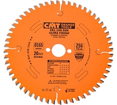 Диск пильный по ламинату (165х20 мм; Z56) CMT 281.166.56H
