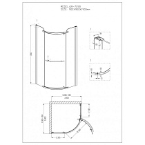 Душевой уголок Grossman Classic GR-7090 90x90 четверть круга