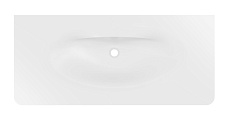 Раковина Vincea Caprise VCB-4CA120MWLG 120 см, Corian, белый матовый/светло-серый матовый