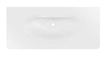 Раковина Vincea Caprise VCB-4CA120MWLG 120 см, Corian, белый матовый/светло-серый матовый