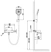 Смеситель для ванны Vincea Куб (Cube) VTFW-1C2MB черный матовый
