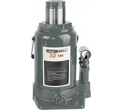 Бутылочный домкрат г/п 32000 кг Kraftwell KRWBJ32
