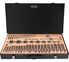Набор метчиков и плашек VOLKEL M3-M24 HSS-G 61 предметов V48006