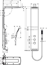 Душевая панель Hansgrohe Raindance Lift 27008400 хром/белый