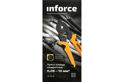 Квадратные пресс клещи Inforce 0.08-10 мм2 06-19-10