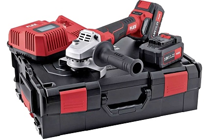 Аккумуляторная угловая шлифовальная машина Flex LBE 125 18.0-EC/5.0 Set 499323
