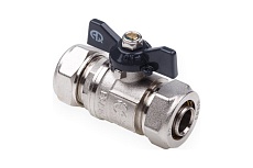 Шаровой кран для МП труб Aqualink 16x16 B бабочка 872