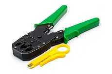 Кримпер для обжима Pro Legend 8P8C, 6P6C, 4P4C, RJ-11, RJ-45 + нож для зачистки PL4941