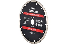 Диск алмазный отрезной по бетону и камню Prof Diamond 180x22.2xZ14/7x2.2мм TORGWIN S79734