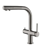 Смеситель для кухни Aquatek Европа AQ1385BGM с подкл. к фильтру, оружейная сталь