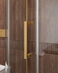 Душевой уголок Cezares MOLVENO-RH-1-120/90-C-BORO-IV 120x90 прозрачный, брашированное золото