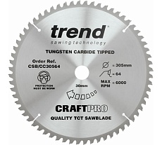 Пильный диск 305 мм 64 зуба Trend CSB/CC30564