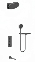 Душевой набор Vincea Inspire VSFW-433TI3RGM термостат, вороненая сталь