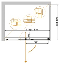 Душевой уголок Cezares Variante VARIANTE-AH-1-120/130-90-C-Cr 120/130x90 прозрачный