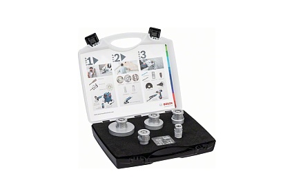 Набор алмазных коронок DrySpeed 4 шт+алмазная фреза Bosch 2608576669