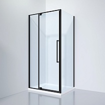 Душевой уголок Black&White Stellar Wind S818 BC 100x80 прозрачное стекло, черный профиль