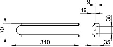 Полотенцедержатель Keuco Collection Moll 12719010000 34 см