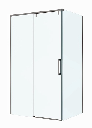 Душевой уголок BelBagno SOFT_CLOSE-1-AH-1-120/80-C-GM 120x80 прозрачный, оружейная сталь Душевой уголок BelBagno SOFT_CLOSE-1-AH-1-120/80-C-GM 120x80 прозрачный, оружейная сталь