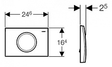 Кнопка смыва Geberit Delta15 115.109.21.1 хром