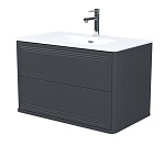 Тумба с раковиной Iddis Oxford Neo 80 см темно-серый матовый OXN80D0i95K