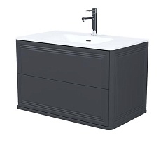 Тумба с раковиной Iddis Oxford Neo 80 см темно-серый матовый OXN80D0i95K