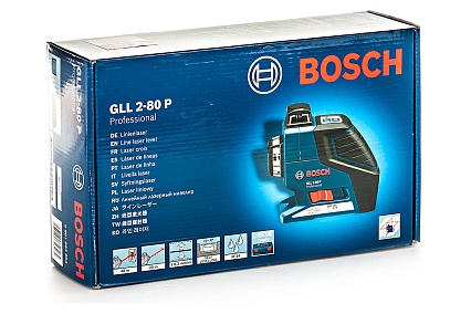 Линейный лазерный нивелир Bosch GLL 2-80 P + вкладка под L-Boxx 0.601.063.204
