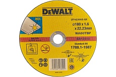 Круг отрезной по металлу INDUSTRIAL, 180х1.6х22 мм DeWalt DT42380Z