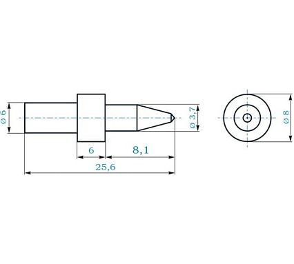 Термосверло H-Tools М4 шаг 0.7мм 3.7x8.1/25,6мм S=6мм 3650370 Термосверло H-Tools М4 шаг 0.7мм 3.7x8.1/25,6мм S=6мм 3650370