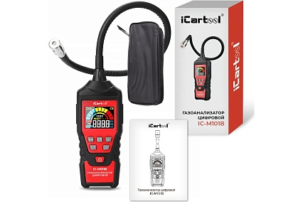 Цифровой детектор утечки взрывоопасных газов iCartool с зондом, 0-9999 ppm IC-M101B