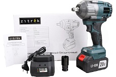 Гайковерт аккумуляторный бесщеточный Zitrek Crusher 20 PRO, 20В, 800 Нм, 1x4.0Ач 085-1019