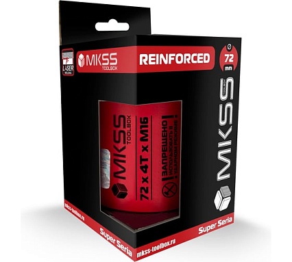 Коронка алмазная безударная по арм. бетону MKSS Toolbox SS2002 Reinforced 72x4TxM16/SDS plus SS20020072