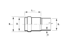 Труба ХЕМКОР НПВХ, 50x3.2x3000 мм ШУМЭКС 1391025