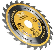 Диск пильный по дереву WoodMaker 190x30/20 мм, Z=24, АТВ Diamond Industrial DIDD190Z24