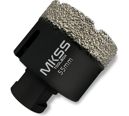 Коронка алмазная универсальная MKSS Toolbox KS2803 HARD 55 мм, M14 для УШМ KS28030055