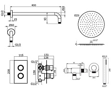 Душевой набор Plumberia IXO KITXOT18QNO черный матовый