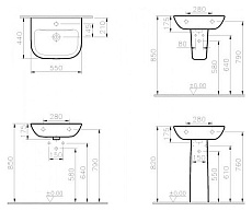 Пьедестал для раковины VitrA S20 5529B003-0156