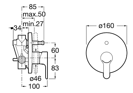 Смеситель для ванны Roca L20 5A0A09C00