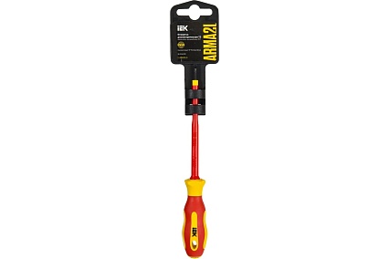 Отвертка IEK Arma2l 5 диэлектрическая sl3,0x100 т2 A2L5-SC30-T2-SL-30-100