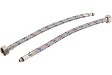 Гибкая подводка для смесителей ELKA оплетка нерж. сталь 1/2&quot;вр/нр м10, 30 см (пара) 694687891802