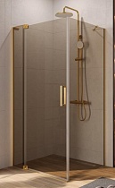 Душевой уголок Cezares Slider SLIDER-AH-1-90-70/80-BR-BORO 90x70/80 бронзовое, брашированное золото