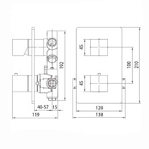 Смеситель для душа Bossini Cube Z00061.073 черный матовый