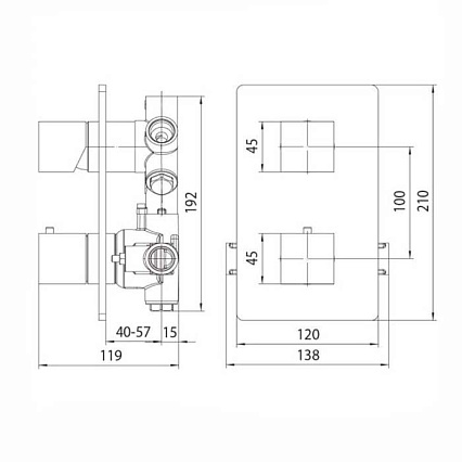 Смеситель для душа Bossini Cube Z00061.073 черный матовый