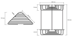 Полка Bemeta Cytro 102308132 26 см