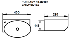 Раковина Nilo Tuscany 2192 43 см