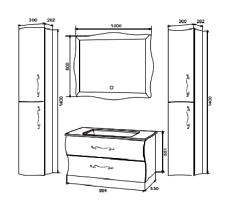 Зеркало Aima Amethyst  80x100 с подогревом У51944