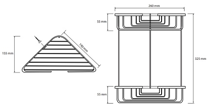 Полка Bemeta Cytro 102308132 26 см