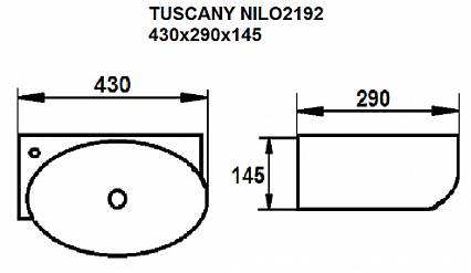 Раковина Nilo Tuscany 2192 43 см