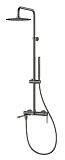 Душевая стойка Vincea Линеа (Linea) VSFS-4LN1GM вороненая сталь